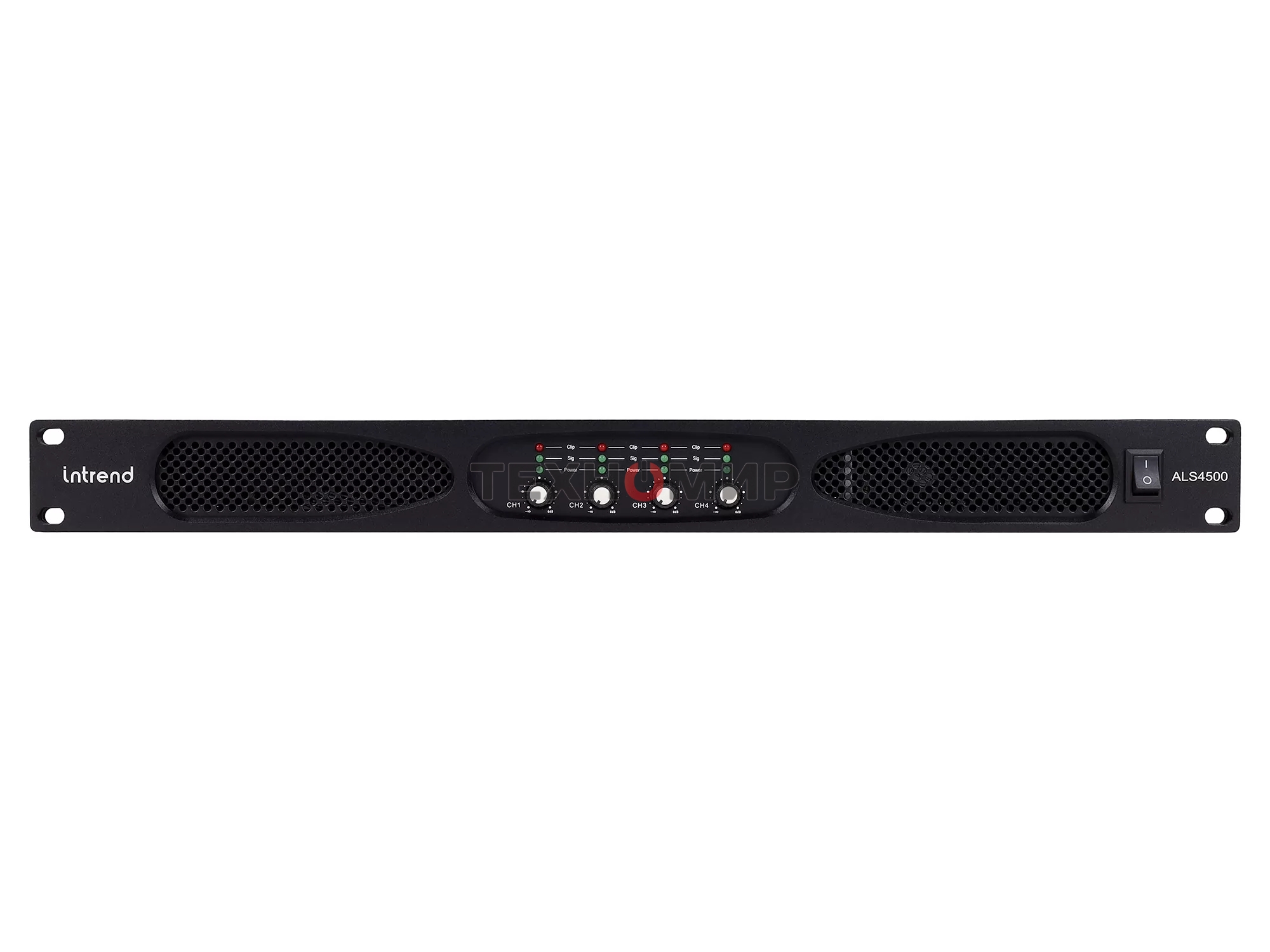 Усилитель Intrend ALS 4500 Четырехканальный, 4х500Вт/8Ом, 4х800Вт/4Ом, 2х1600Вт/8Ом