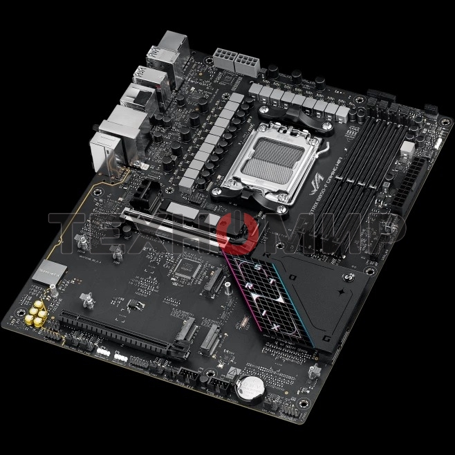 Материнская плата ASUS ROG STRIX B850-F GAMING WIFI, AM5, AMD B850, 4xDDR5, 2xSATA, 4xM.2, 1xPCIe 5.0 x16, 1xPCIe 4.0 x16, 1xPCIe x4, 1xDP, 1xHDMI, 1x2.5Gb LAN, 1xUSB-C 20Gbps, 1xUSB-C 10Gbps, 3xUSB-A 10Gbps, 4xUSB 5Gbps, 4xUSB 2.0, 3x3.5 мм, 7.1, ATX