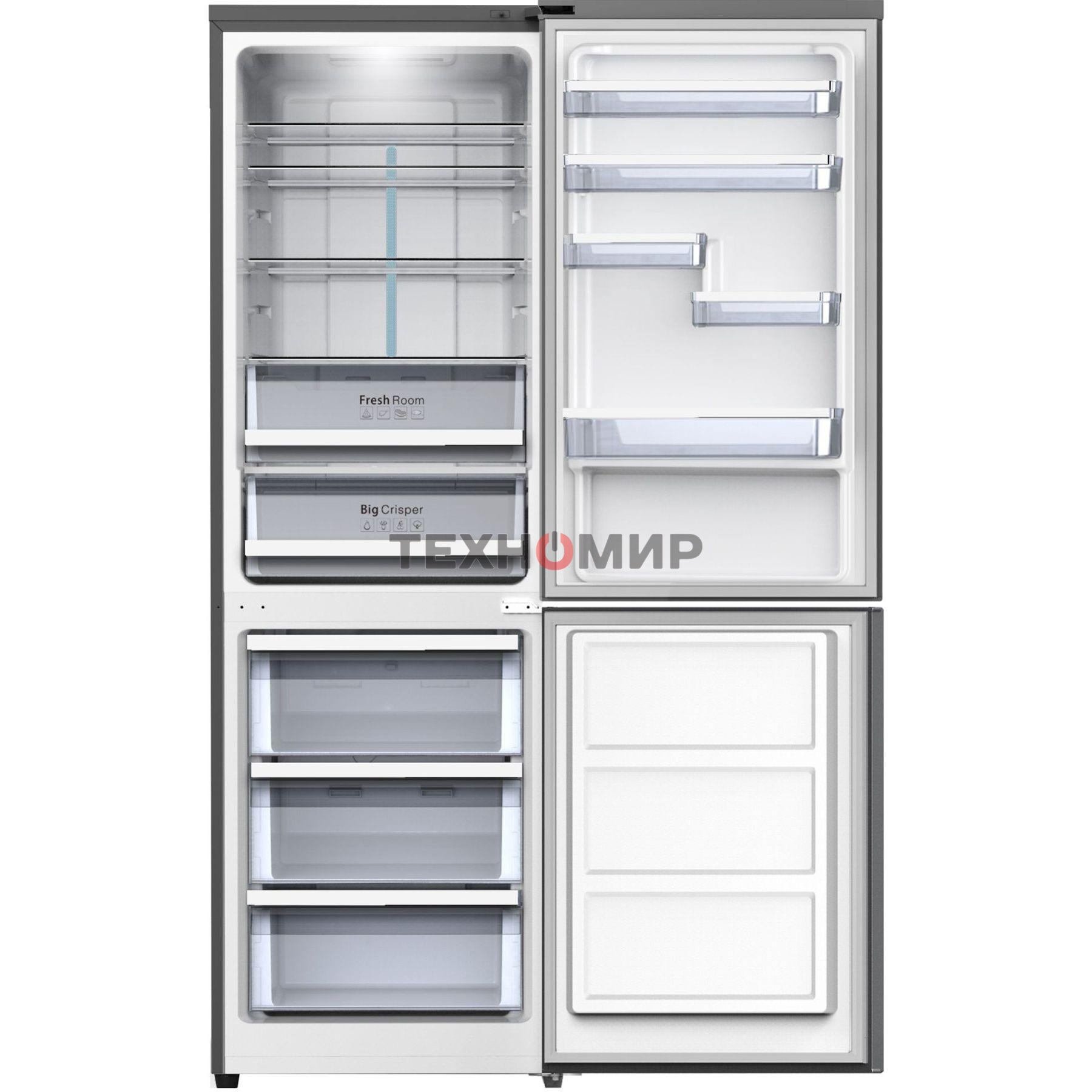 Холодильник DeLonghi DCS 19NFI IS DAMIANO серый двухкамерный 230/100л морозилка снизу, No Frost