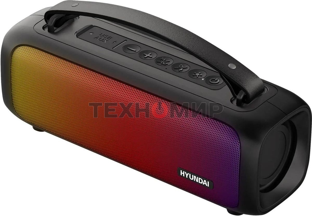 Портативная колонка Hyundai H-PS1020 черный 16W 2.0 BT 10м 1500mAh