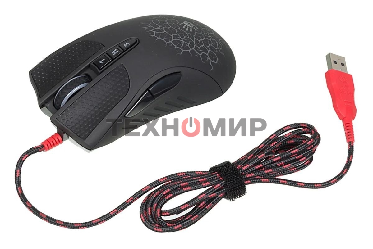 Мышь проводная A4Tech Bloody AL90 Blazing черный, 12000 dpi, USB, кнопки - 8