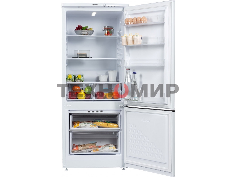 Холодильник Бирюса 551 белый двухкамерный 180/60л морозилка снизу, автоматическое оттаивание