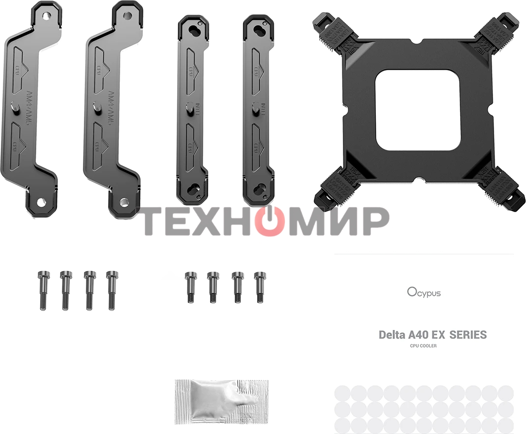 Кулер для процессора Ocypus Delta A40 EX WH Digital, 120мм ARGB FAN, Top Display Panel, 4 HEAT PIPES, 4-PIN PWM, 500-1800 RPM, 29DBA, HYDRO BEARING, LGA115X/1200/1700/18XX, AM4/AM5