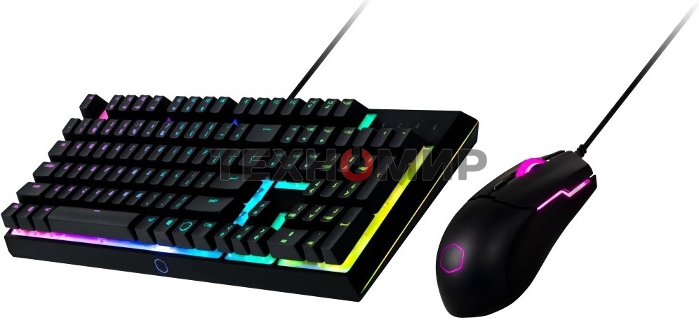 Комплект клавиатура+мышь Cooler Master MS110 проводной, USB, 3200 DPI, чёрный