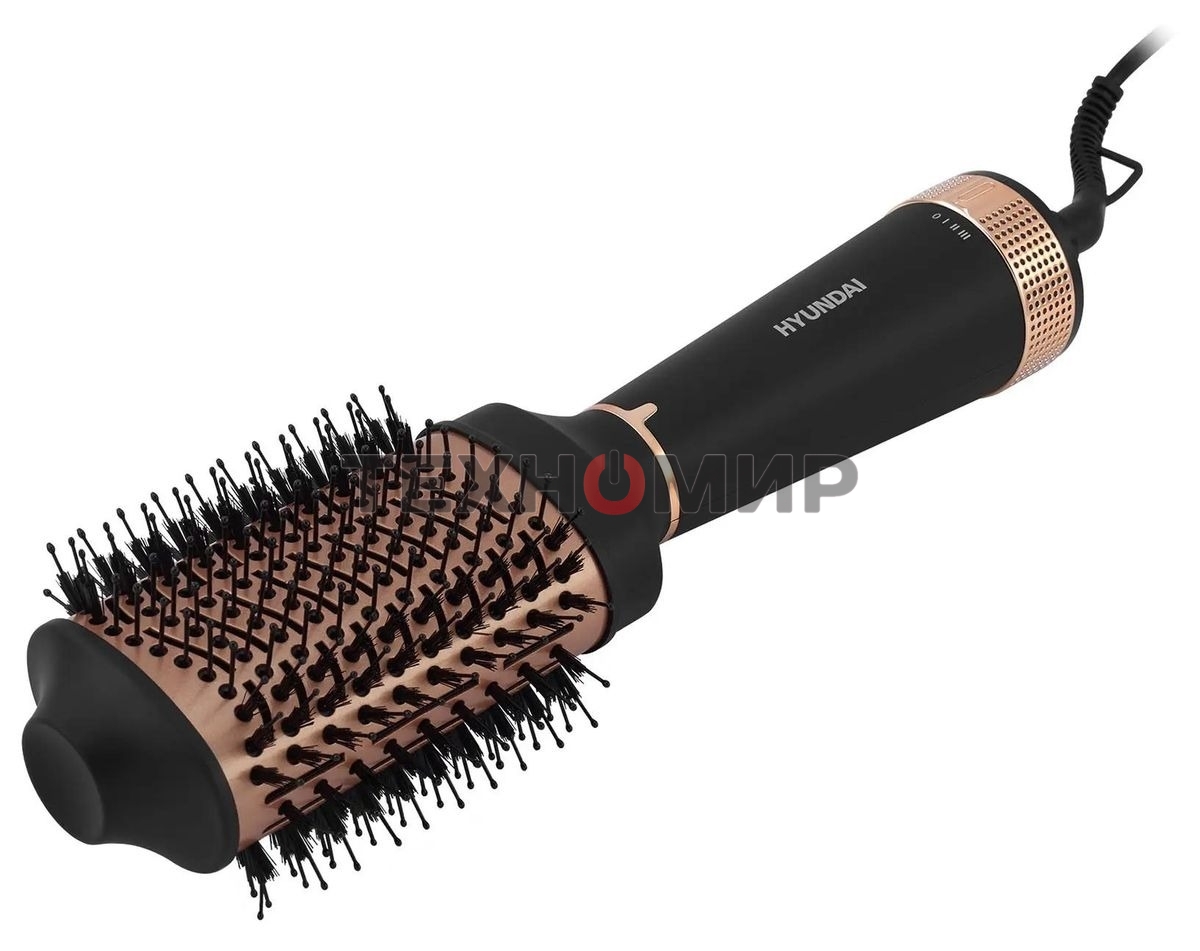 Фен-щетка Hyundai H-HB0115 черный, 1200 Вт, ионизация