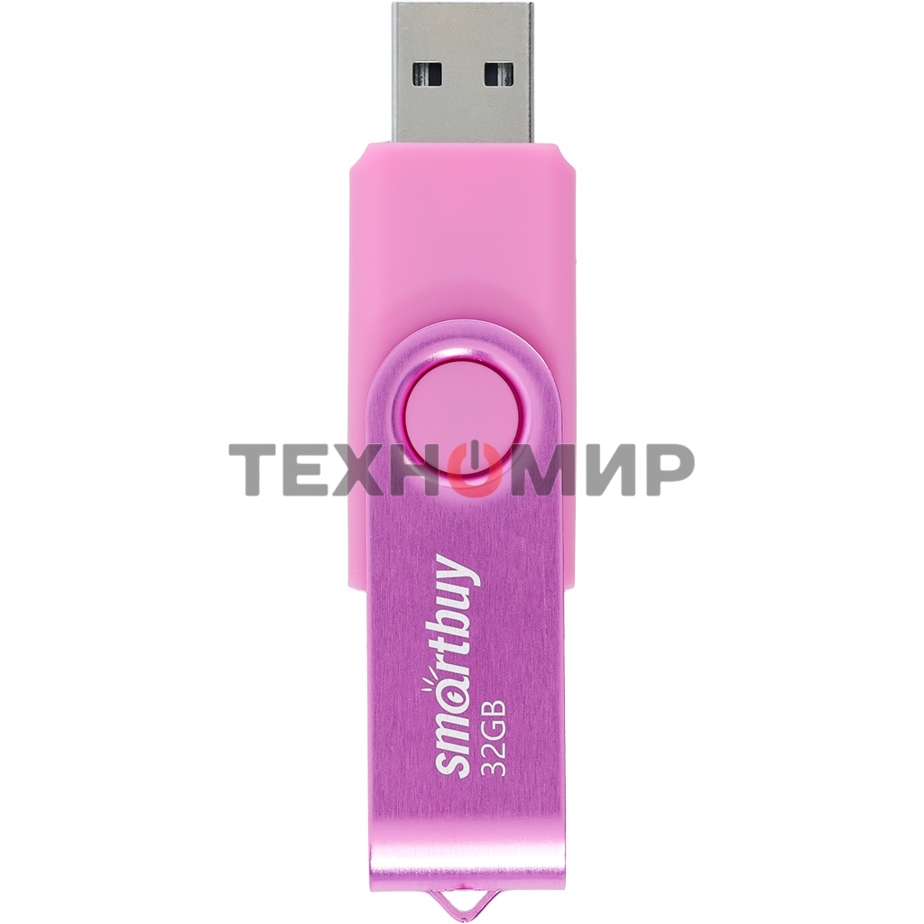 Флешка USB Smartbuy Twist Pink (SB032Gb2TWP), 32Gb, USB 2.0, R/W 15/12, розовый