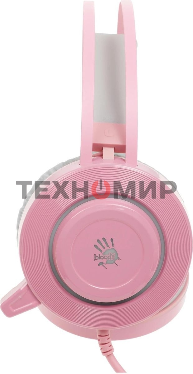 Гарнитура проводная с микрофоном A4 Bloody G521 розовый 2.3м мониторные USB оголовье (G521 (PINK))