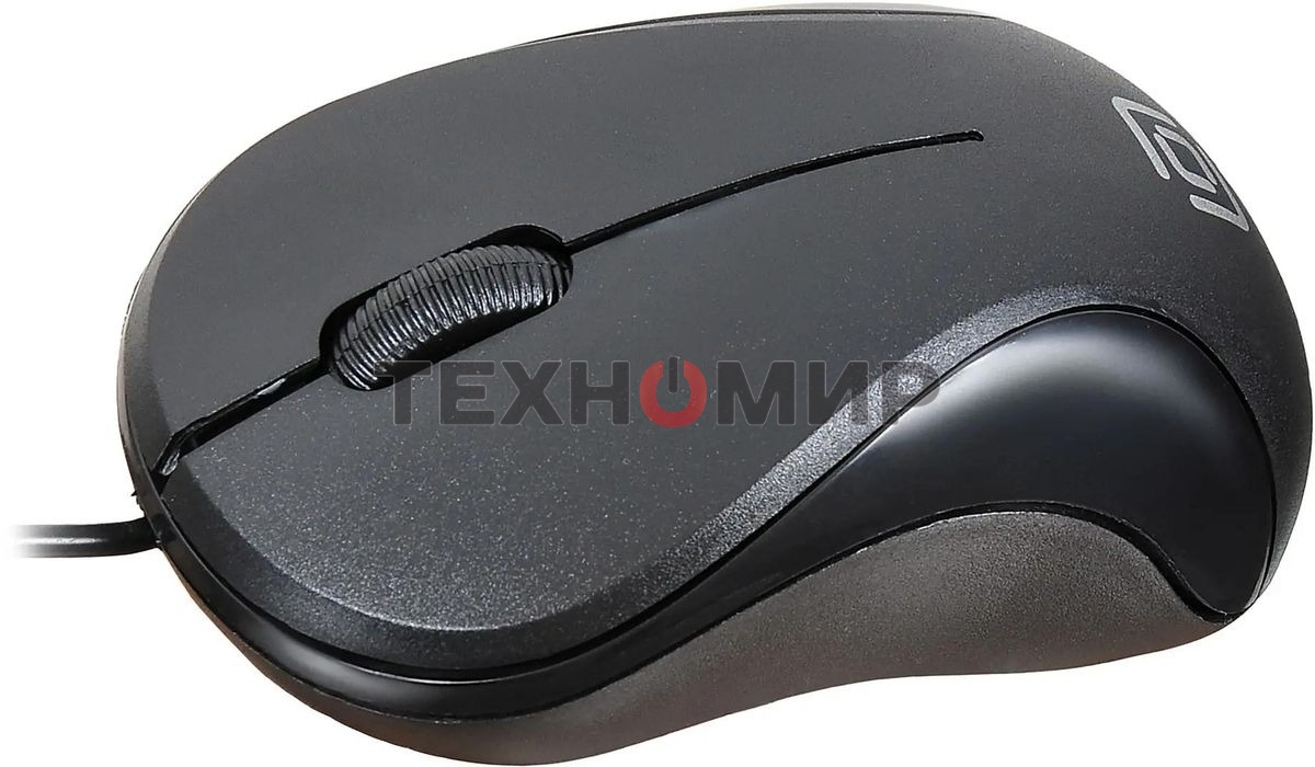 Мышь проводная Oklick 115S черный, 1200 dpi, USB, кнопки - 3
