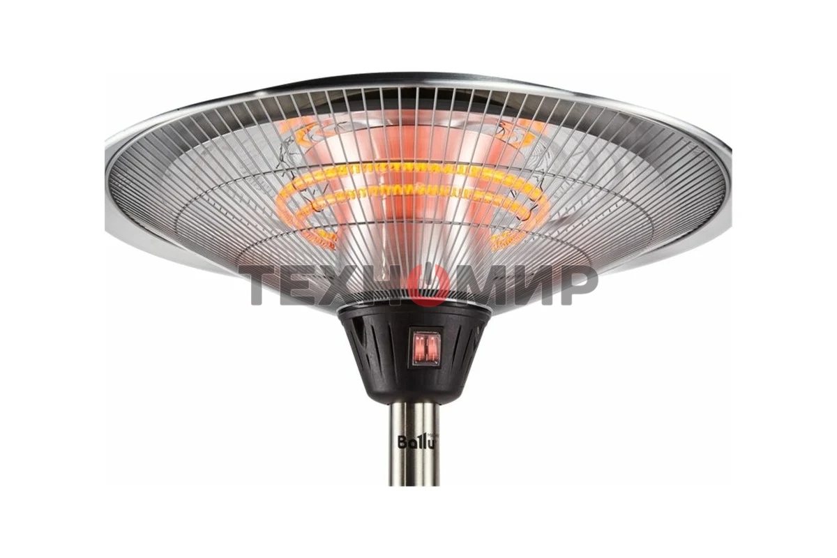 Обогреватель инфракрасный Ballu BIH-LT-3.0 серебристый, карбоновый, 3000 Вт, 20 м2