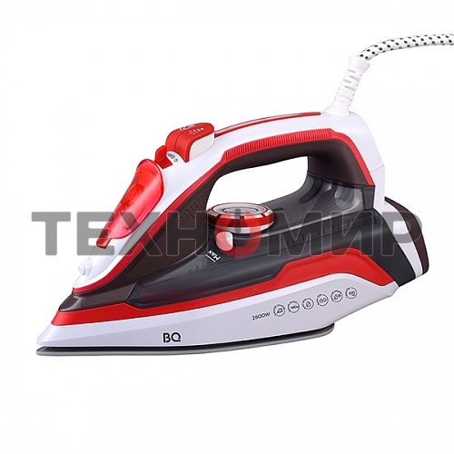 Утюг BQ SI1002 белый/красный, 2600 Вт, 30 г/мин, 140 г/мин, 320 мл