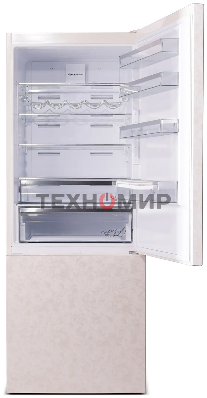 Холодильник Sharp SJ-492IHXJ42R бежевый двухкамерный 333/128 л морозилка снизу, No Frost