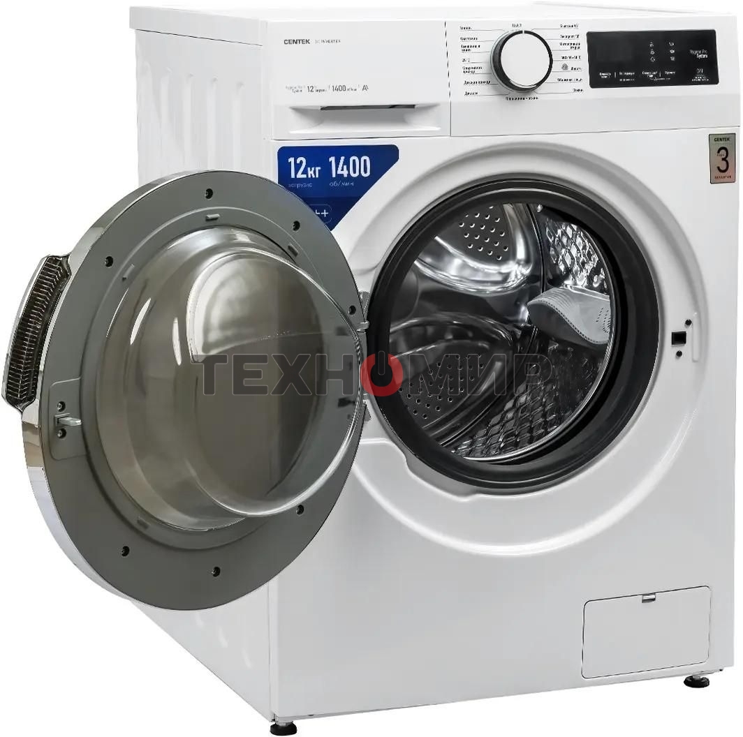 Стиральная машина Centek CT-1925 белый, загрузка фронтальная 12 кг, 1400 об/мин, класс: A+++