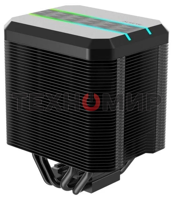 Кулер для процессора Alseye M90 черный, 92 мм, алюминий/медь, 2400 об/мин, 28 дБ, 4 pin, 180 Вт, 135 мм