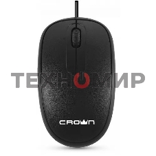 Мышь проводная Crown CMM-128 черный, 1000 dpi, USB, кнопки - 2
