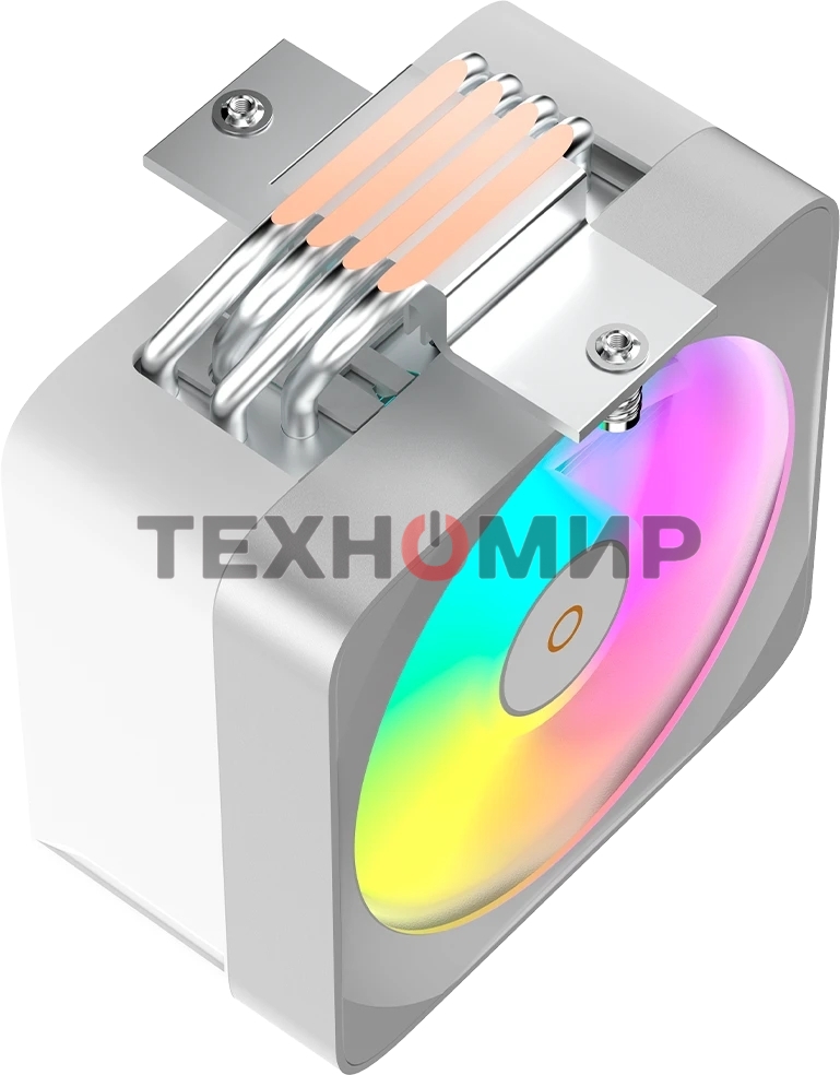 Кулер для процессора Ocypus Delta A40 EX WH Digital, 120мм ARGB FAN, Top Display Panel, 4 HEAT PIPES, 4-PIN PWM, 500-1800 RPM, 29DBA, HYDRO BEARING, LGA115X/1200/1700/18XX, AM4/AM5