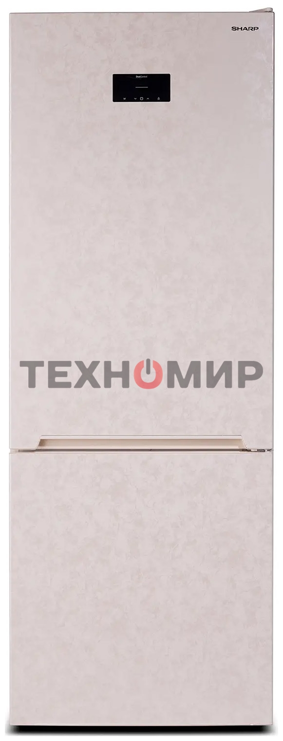 Холодильник Sharp SJ-492IHXJ42R бежевый двухкамерный 333/128 л морозилка снизу, No Frost