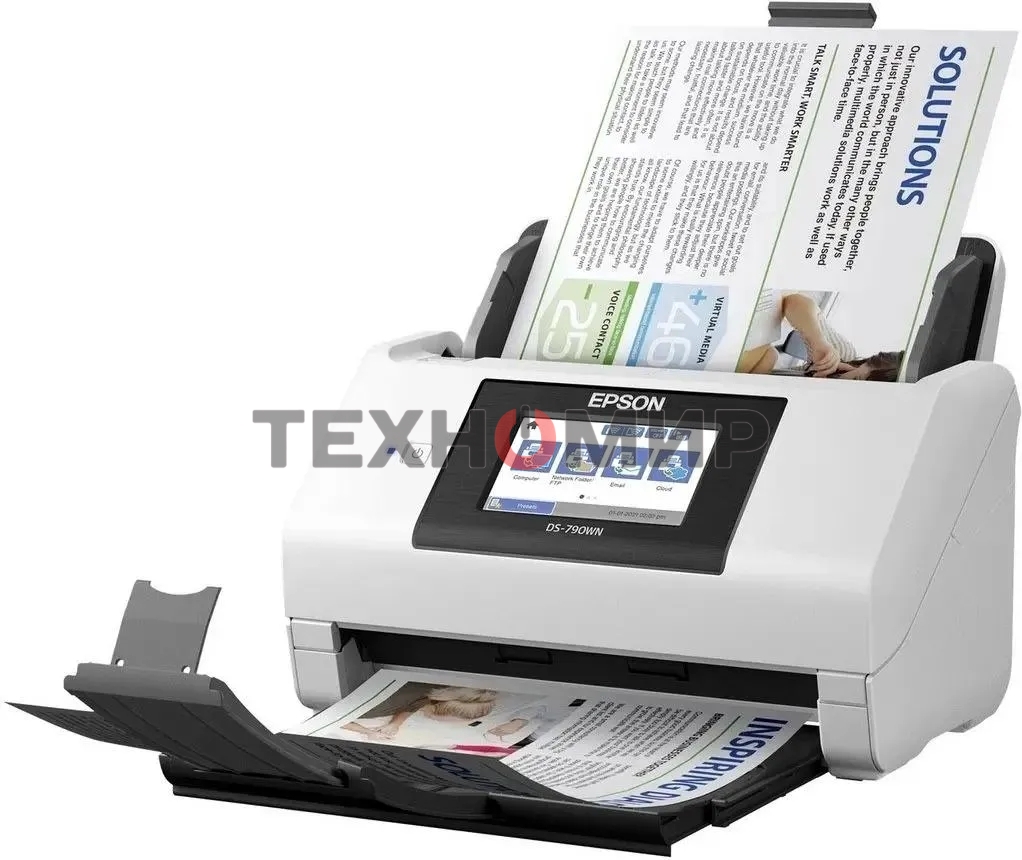 Сканер протяжный Epson WorkForce DS-790WN (B11B265401) A4 белый