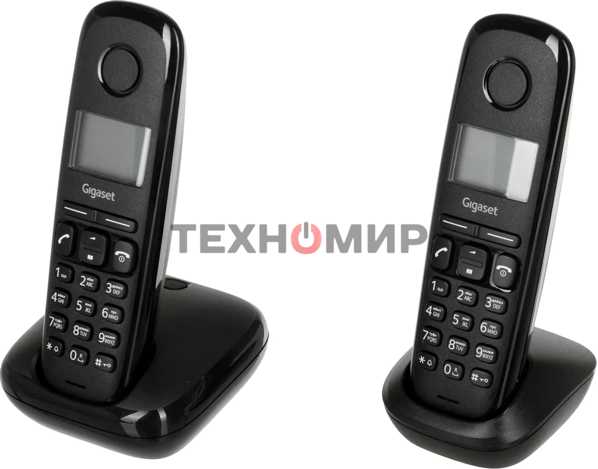 Радиотелефон Dect Gigaset A170 DUO черный (труб. в компл.:2шт) АОН