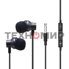 Гарнитура внутриканальные Oklick HS-S-230 1.2м черный проводные в ушной раковине (SS-E188B)