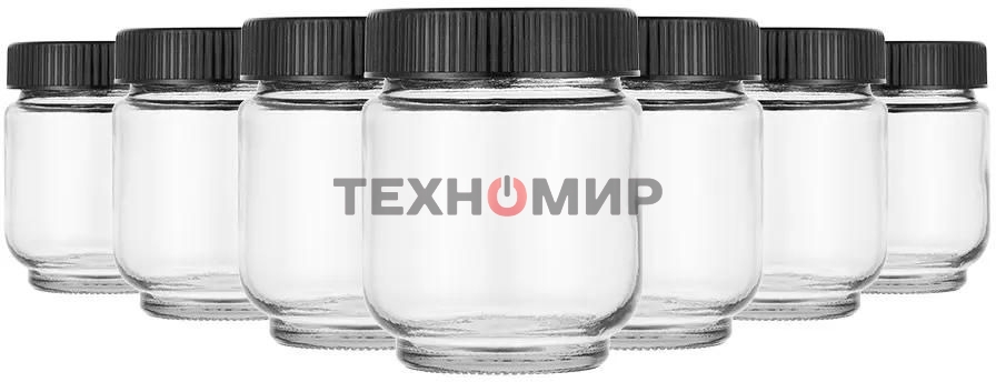 Йогуртница Kitfort КТ-6295 20Вт 7б. 190мл упр.:электрон. серебристый/черный