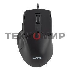 Мышь проводная Acer OMW130 черный, 3600 dpi, USB, кнопки - 6