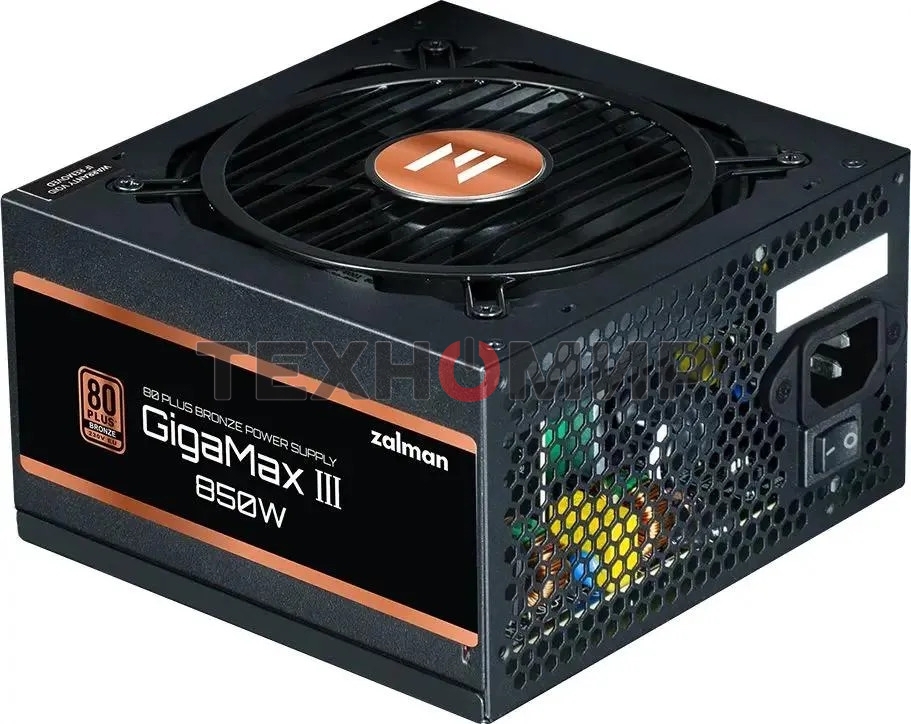 Блок питания Zalman GigaMax III 750W Retail (ZM750-GV3), 750Вт, 80 PLUS Bronze, 120мм, черный
