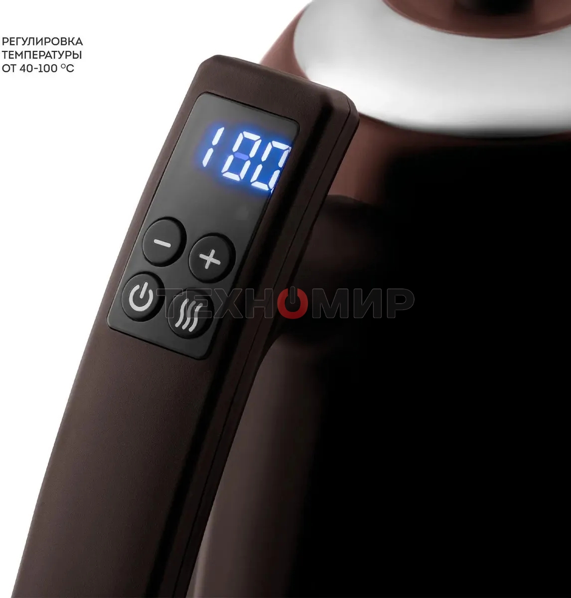 Чайник электрический Galaxy Line GL 0343, горький шоколад, металл, 2200 Вт, 1.7 л