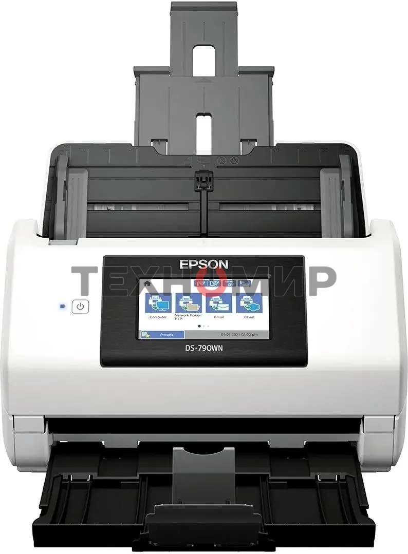 Сканер протяжный Epson WorkForce DS-790WN (B11B265401) A4 белый