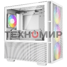 Компьютерный корпус Deepcool CH560 WH без БП, боковое окно (закаленное стекло)