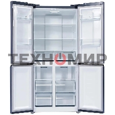 Холодильник LEX LCD450BmID синий металлик трехкамерный 288/129л морозилка снизу Side-by-Side