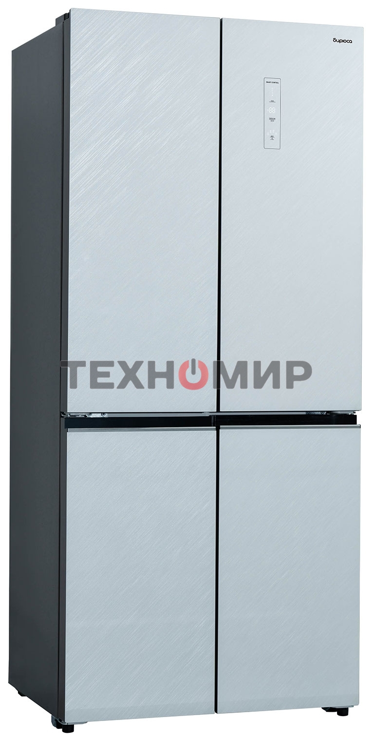 Холодильник Бирюса CD 496 TWG текстурированное белое стекло трехкамерный 334/162л морозилка снизу, NoFrost, Side by Side