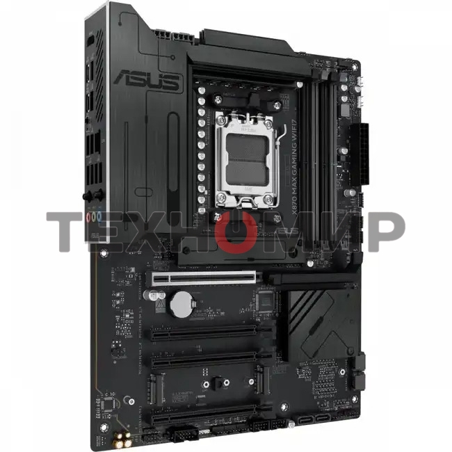 Материнская плата ASUS X870 MAX GAMING WIFI7, AM5, AMD X870, 4xDDR5, 4xSATA, 3xM.2, 1xPCIe 5.0 x16, 2xPCIe 4.0 x16, 1xPCIe x1, 1xHDMI, 2xUSB-C 40Gbps (USB4), 1xUSB-A 10Gbps, 3xUSB-A 5Gbps, 4xUSB-A 2.0, 1x2.5Gb LAN, Wi-Fi 7, Bluetooth 5.4, 3x3.5 мм, 7.1, A
