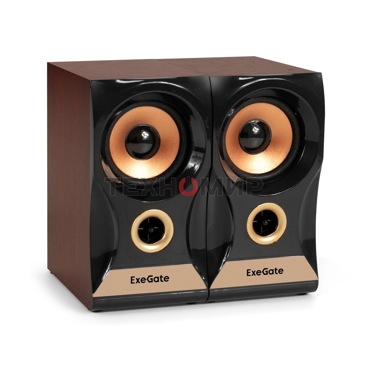 Акустическая система 2.0 ExeGate Maestro SPS-590 (Активная, питание 220В, 2х3Вт, 30-18000Гц, темное дерево, Color Box)