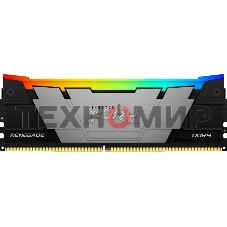 Оперативная память Kingston Fury Renegade, DDR4, 16GB (1x16GB), 3200MHz, CL16, DIMM, с радиатором, RGB, серебристый/черный