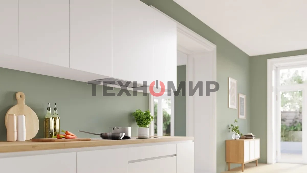 Встраивамая вытяжка шириной 70 см, производительность до 595 м3/ч., 3 ступен и + интенсивный режим, LED-освещение, кнопочный переключатель