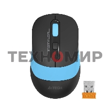 Мышь беспроводная A4Tech Fstyler FG10 черный/синий, 2000 dpi, радиоканал, USB, кнопки - 4