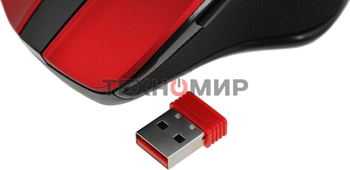 Мышь беспроводная Defender Prime MB-053 красный, 1600 dpi, радиоканал, USB, кнопки - 6