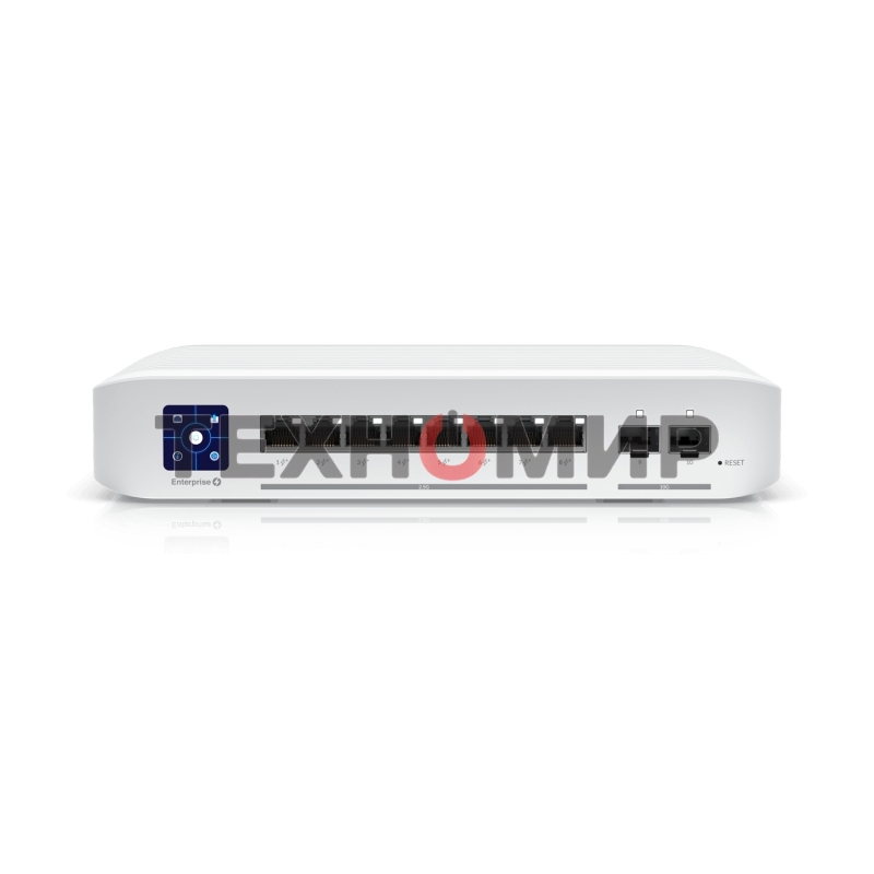 Коммутатор PoE в стойку Ubiquiti UniFi Switch Enterprise 8 PoE USW-Enterprise-8-PoE 8х 2.5G RJ45, 2х 10G SFP+, раздача 120 Вт