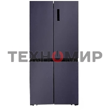 Холодильник LEX LCD450BmID синий металлик трехкамерный 288/129л морозилка снизу Side-by-Side