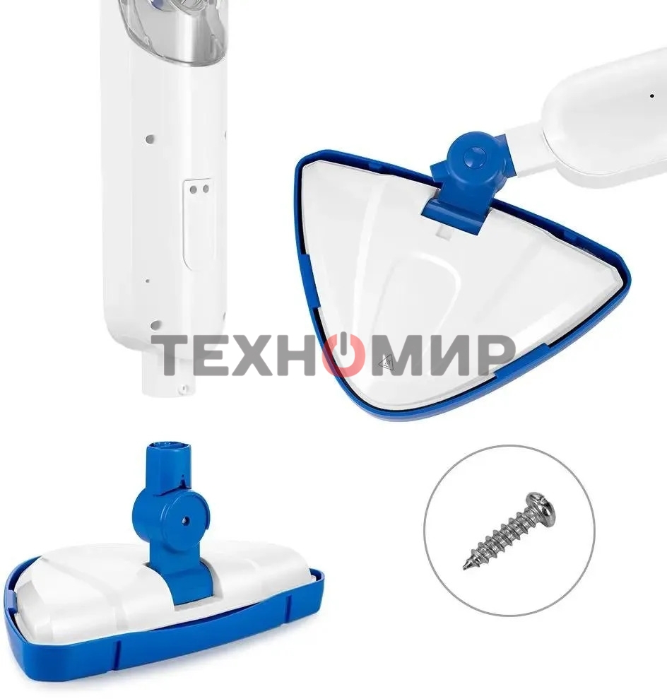 Швабра паровая Kitfort КТ-1048-3 белый/синий