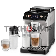 Кофемашина DeLonghi ECAM450.55.S серебристый/черный, исп. кофе - зерновой/молотый, 1.8 л, 1450 Вт, 19 бар