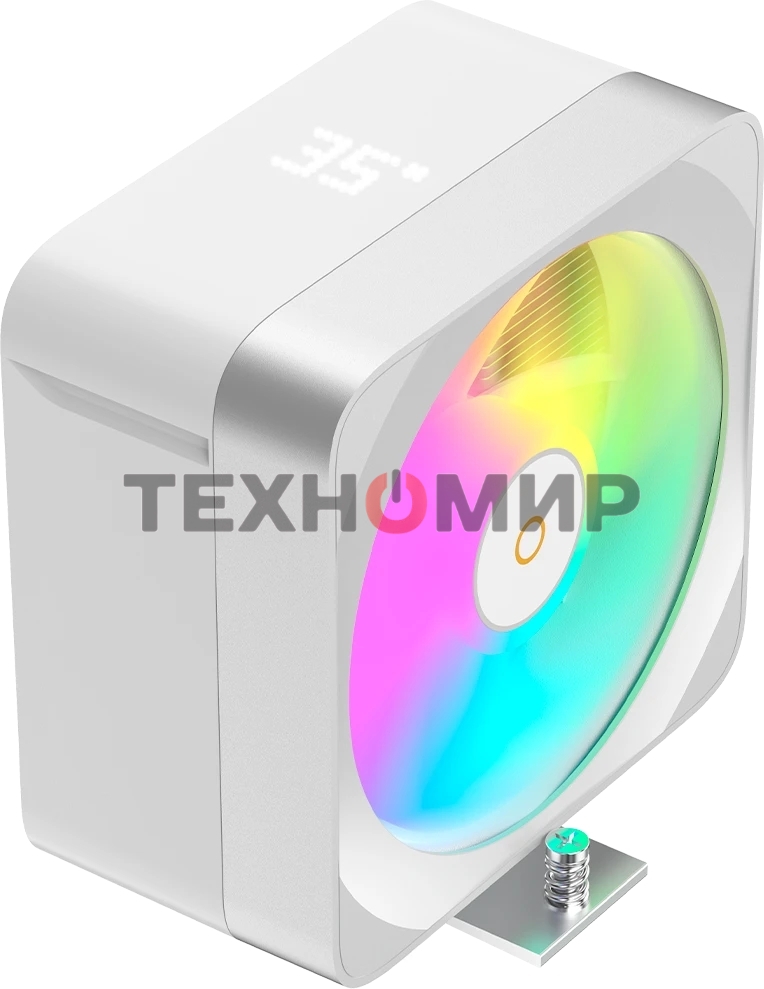 Кулер для процессора Ocypus Delta A40 EX WH Digital, 120мм ARGB FAN, Top Display Panel, 4 HEAT PIPES, 4-PIN PWM, 500-1800 RPM, 29DBA, HYDRO BEARING, LGA115X/1200/1700/18XX, AM4/AM5