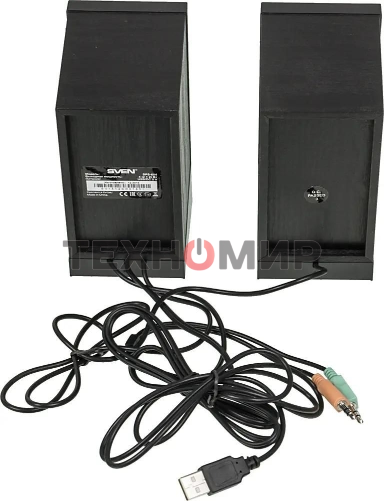 Акустическая система Sven SPS-604 2.0 черный 4Вт