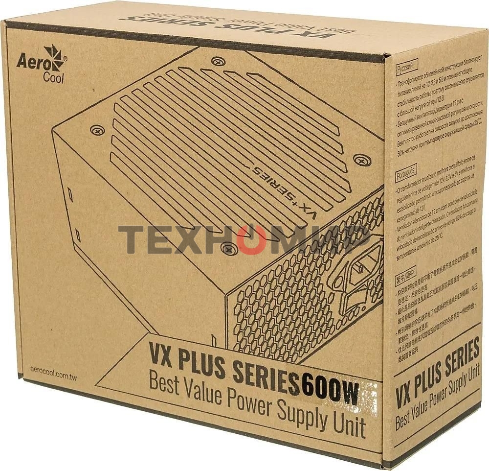 Блок питания Aerocool/Formula VX-600 PLUS, 600Вт 120мм, черный