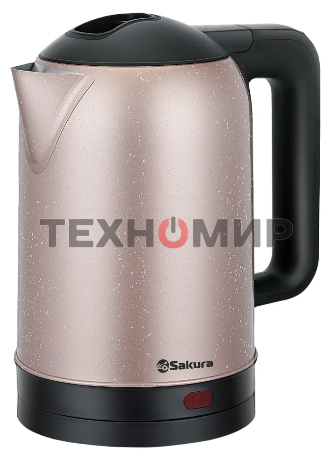 Чайник электрический Sakura SA-2121CD 2л, нержавейка, шампань/крап