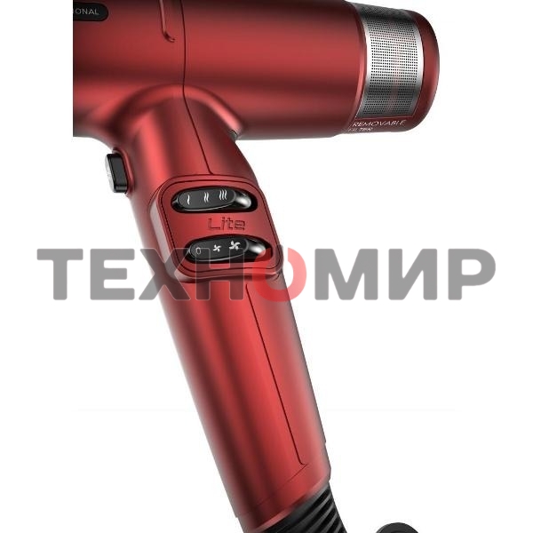 Фен GA.MA IQ LITE красный, 1600 Вт, компактный, ионизация