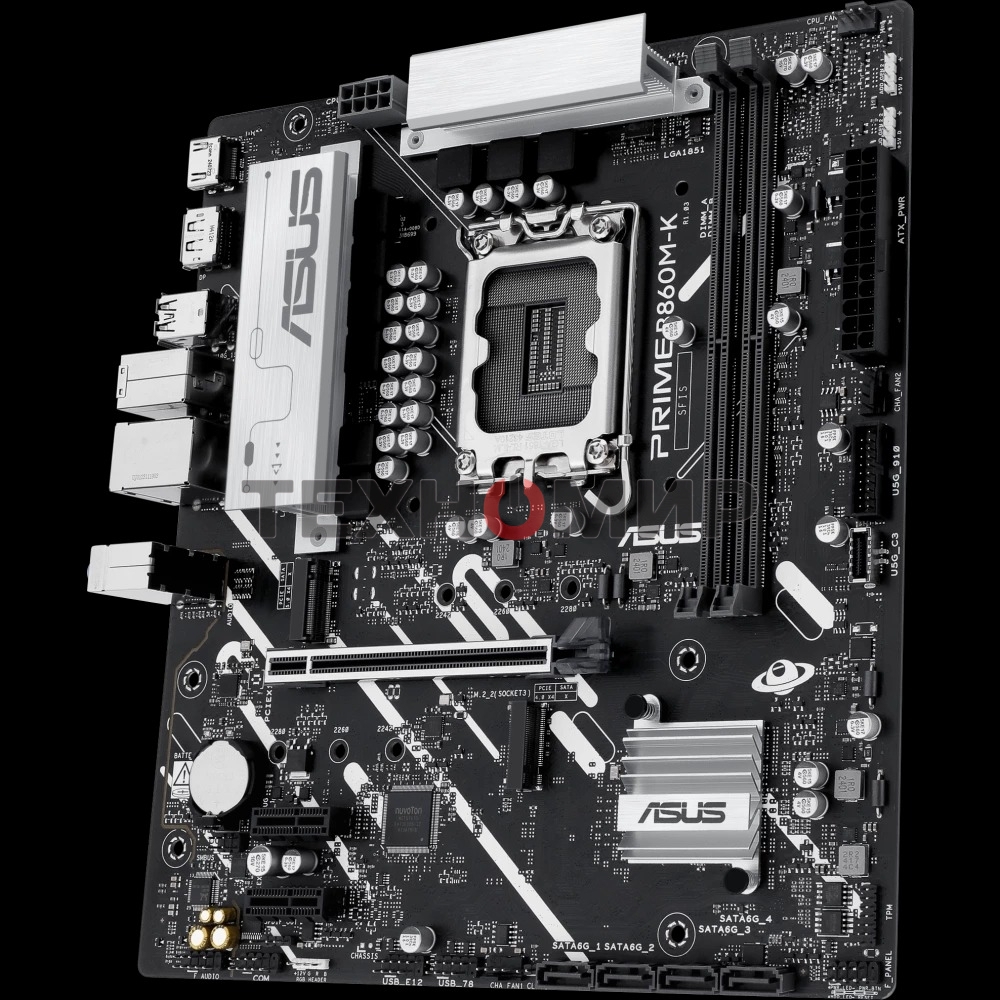 Материнская плата ASUS PRIME B860M-K, LGA 1851, Intel B860, 2xDDR5, 4xSATA, 2xM.2, 1xPCIe 4.0 x16, 2xPCIe 4.0 x1, 1xHDMI, 1xDP, 1x 2.5Gb LAN, 1xUSB-A 10Gbps, 3xUSB-A 5Gbps, 3xUSB-A 2.0, 3x3.5 мм, 7.1, mATX
