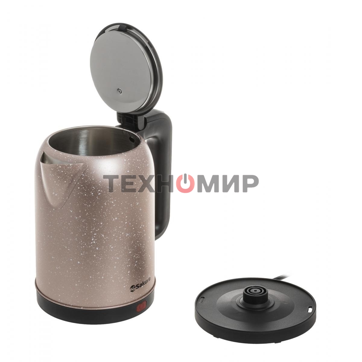 Чайник электрический Sakura SA-2121CD 2л, нержавейка, шампань/крап