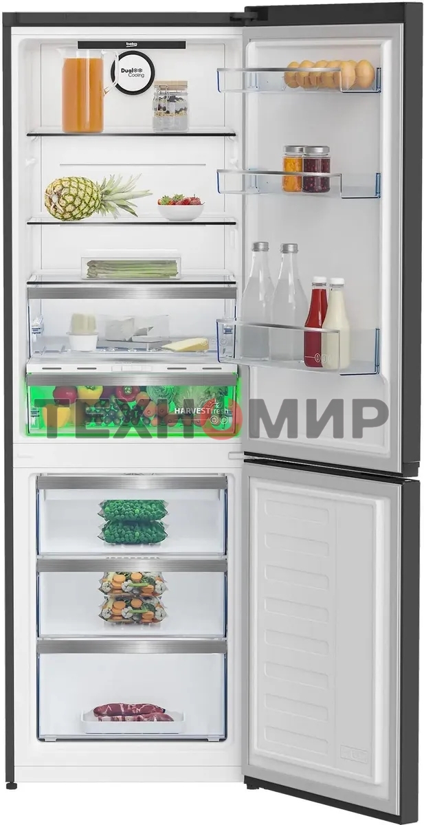 Холодильник Beko B5RCNK363ZWB черный двухкамерный 220/100 л морозилка снизу, Total No Frost