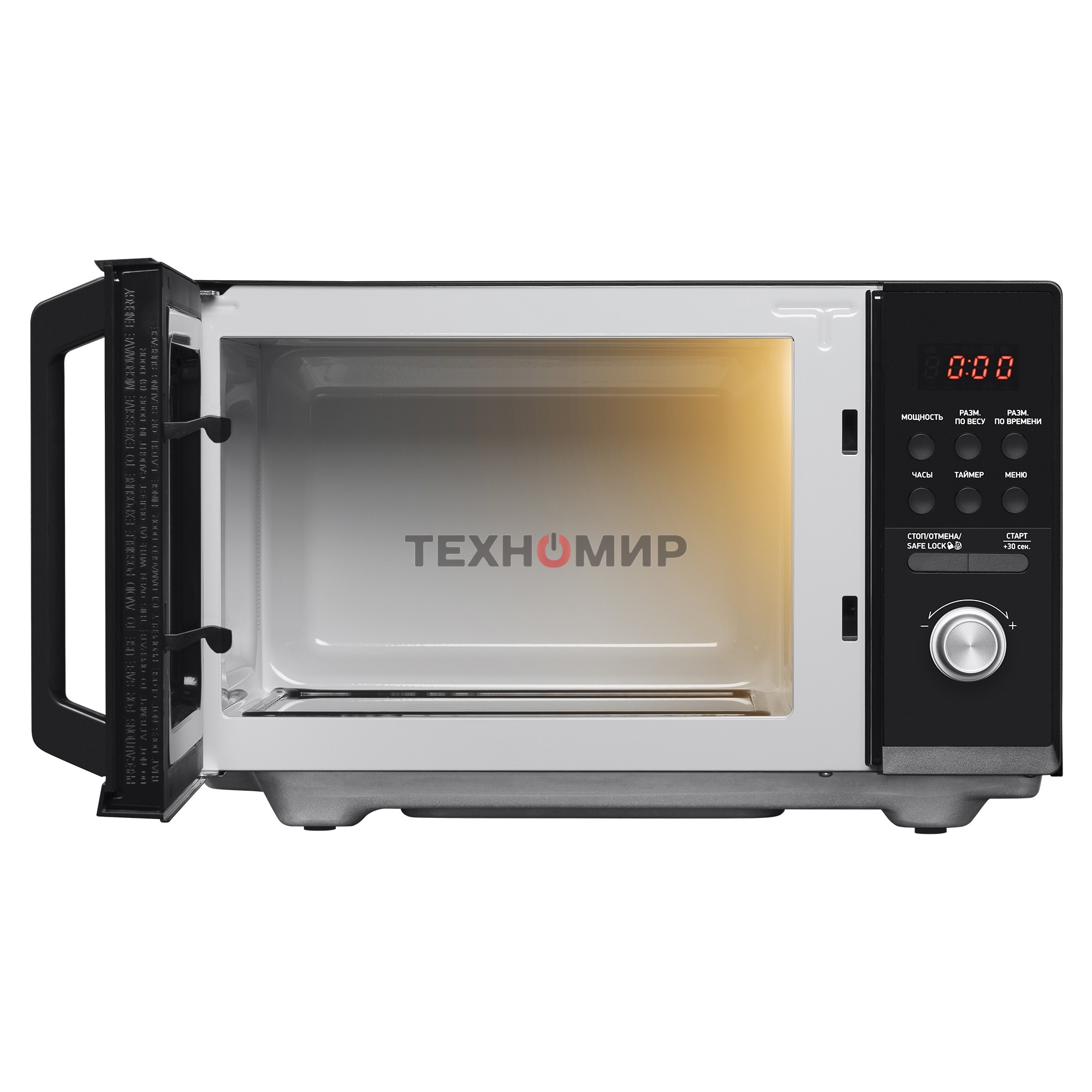 Микроволновая печь BBK 25MWS-954T/B черный, 25 л, 900 Вт, переключатели - кнопки, поворотный механизм